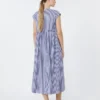 A-Linien-Kleid aus Baumwollpopeline, marineblau