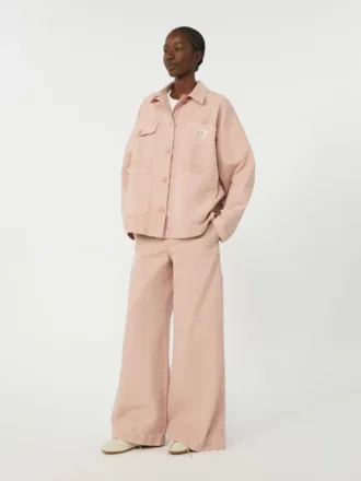 Arbeitsjacke aus Baumwoll-Canvas, rosa