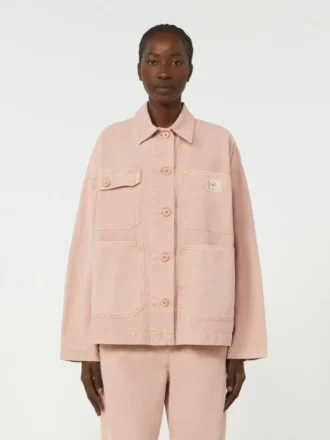 Arbeitsjacke aus Baumwoll-Canvas, rosa