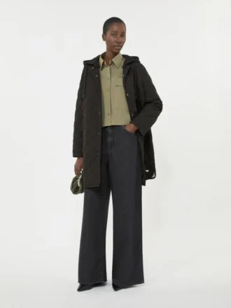 Asymmetrisches Hemd aus gewaschener Baumwolle, khaki