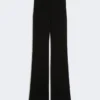 Ausgestellte Cady-Hose, schwarz