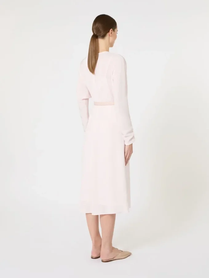 Ausgestelltes Kleid aus Cady, rosa Ausgestelltes Kleid aus Cady, rosa