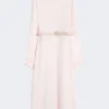 Ausgestelltes Kleid aus Cady, rosa Ausgestelltes Kleid aus Cady, rosa