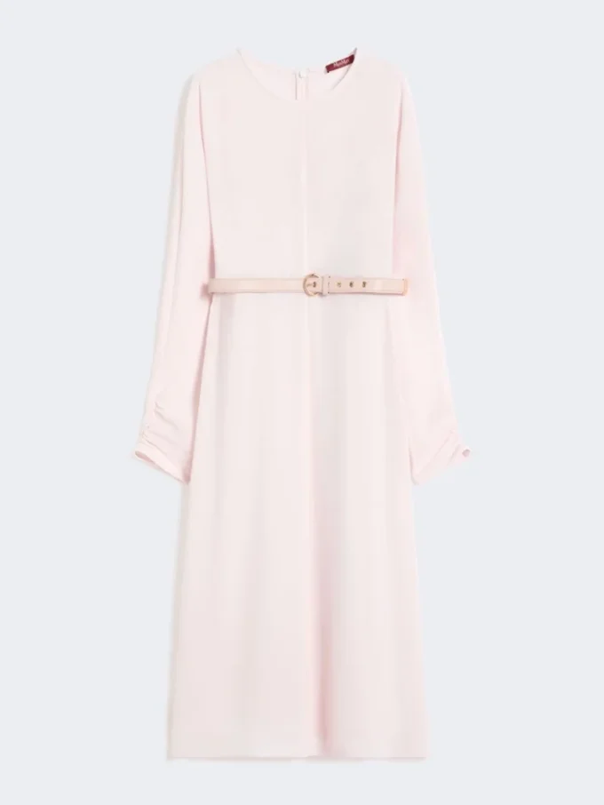 Ausgestelltes Kleid aus Cady, rosa Ausgestelltes Kleid aus Cady, rosa