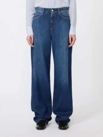 Baggy-Jeans aus Denim, marineblau