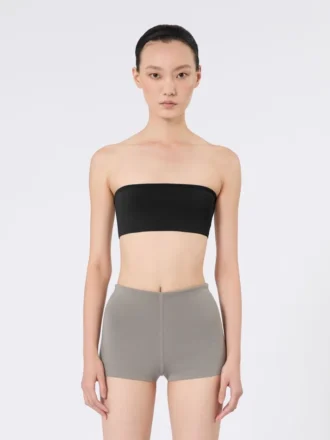 Bandeau-BH aus Stretch-Viskose, schwarz