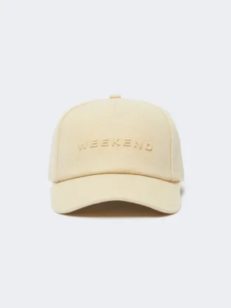 Baseballkappe aus Canvas, beige