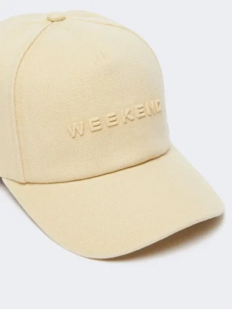 Baseballkappe aus Canvas, beige