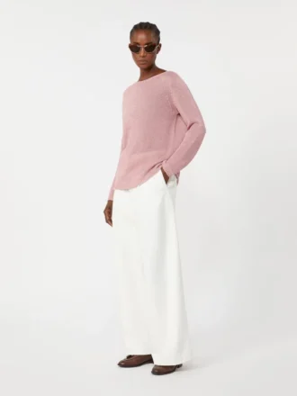 Basic-Pullover aus Leinen, Antikrosa