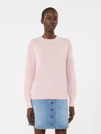 Basic-Pullover aus Wolle und Kaschmir, rosa