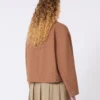 Baumwoll-Canvas-Jacke, tabakfarben