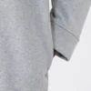 Baumwoll-Sweatshirt mit Rundhalsausschnitt, hellgrau