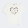 Baumwoll-T-Shirt mit grafischem Aufdruck, weiß Baumwoll-T-Shirt mit grafischem Aufdruck, weiß