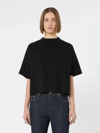 Baumwoll-T-Shirt, schwarz