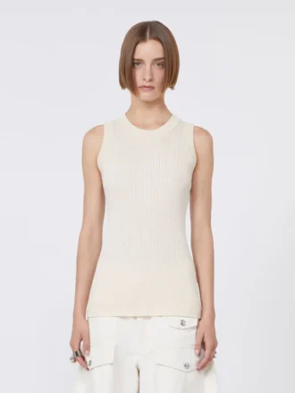 Baumwoll-Tanktop, Ecru