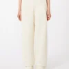 Baumwollfleece-Hose, elfenbeinfarben Baumwollfleece-Hose, elfenbeinfarben