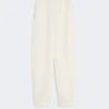 Baumwollfleece-Hose, elfenbeinfarben Baumwollfleece-Hose, elfenbeinfarben