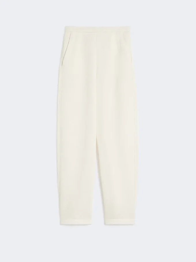 Baumwollfleece-Hose, elfenbeinfarben Baumwollfleece-Hose, elfenbeinfarben