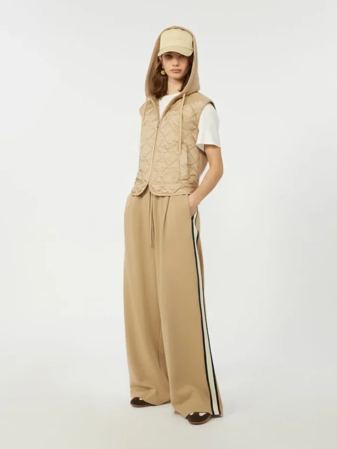 Baumwolljersey-Hose, haselnussbraun