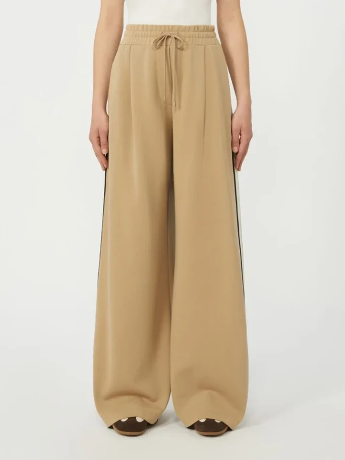 Baumwolljersey-Hose, haselnussbraun