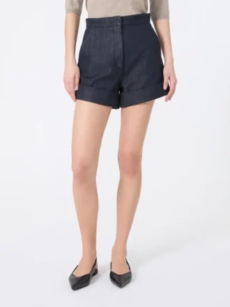 Baumwollshorts im Denim-Look, mitternachtsblau