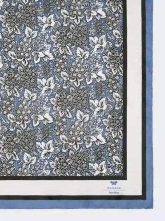 Bedrucktes Seidenfoulard, China-Blau
