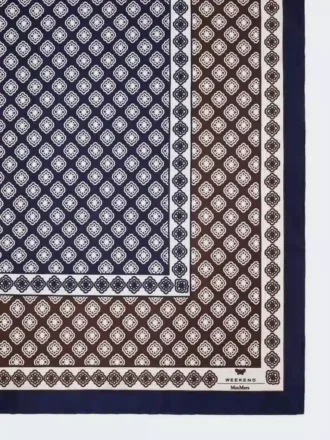 Bedrucktes Seidenfoulard, schlammfarben