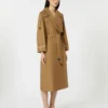 Übergroßer, wasserabweisender Trenchcoat aus Twill, braun