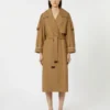 Übergroßer, wasserabweisender Trenchcoat aus Twill, braun