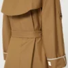 Übergroßer, wasserabweisender Trenchcoat aus Twill, braun