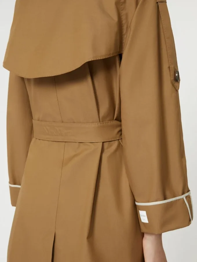 Übergroßer, wasserabweisender Trenchcoat aus Twill, braun