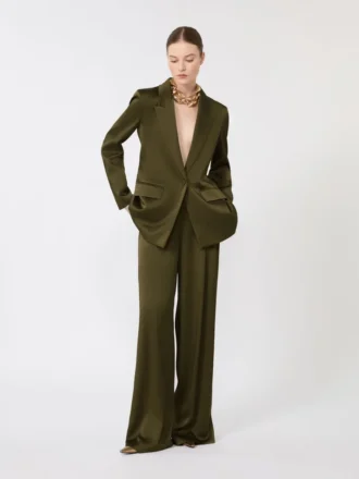 Blazer aus Envers-Satin, moosgrün