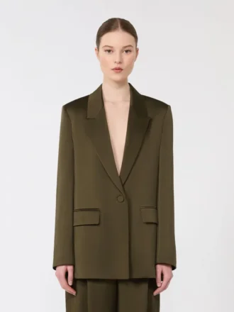 Blazer aus Envers-Satin, moosgrün