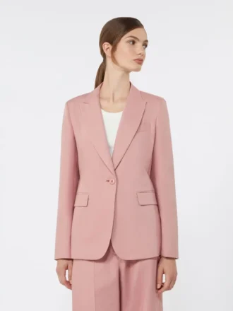 Blazer aus Leinen- und Baumwollcanvas, Antikrosa