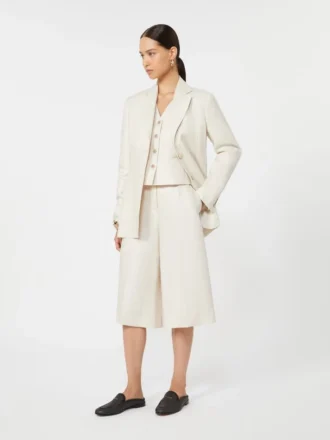 Blazer aus reinem Leinen, beige