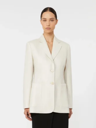 Blazer aus reinem Leinen, beige