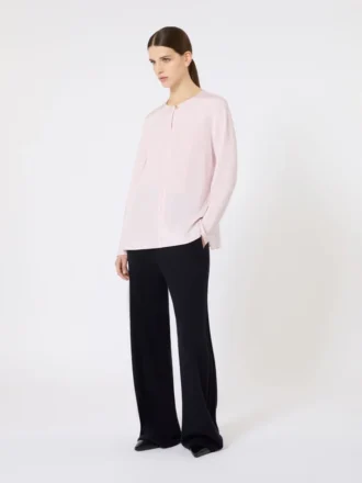 Bluse aus Seidenkrepp, rosa