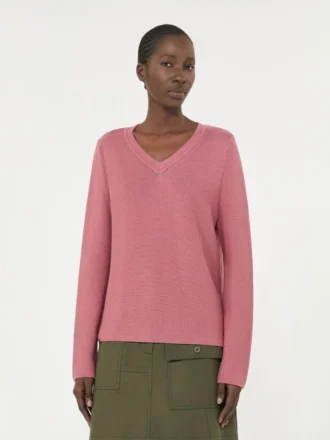 Boxy-Pullover aus Baumwolle, Antikrosa