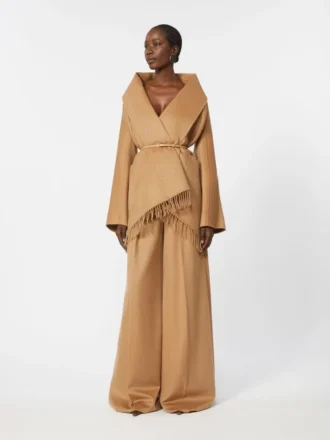Camelfarbener Cardigan-Mantel, camel