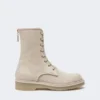 Combat-Stiefel aus reinem Kaschmir, beige Combat-Stiefel aus reinem Kaschmir, beige