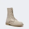Combat-Stiefel aus reinem Kaschmir, beige Combat-Stiefel aus reinem Kaschmir, beige