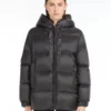 Daunenjacke aus wasserabweisendem Canvas, schwarz Daunenjacke aus wasserabweisendem Canvas, schwarz