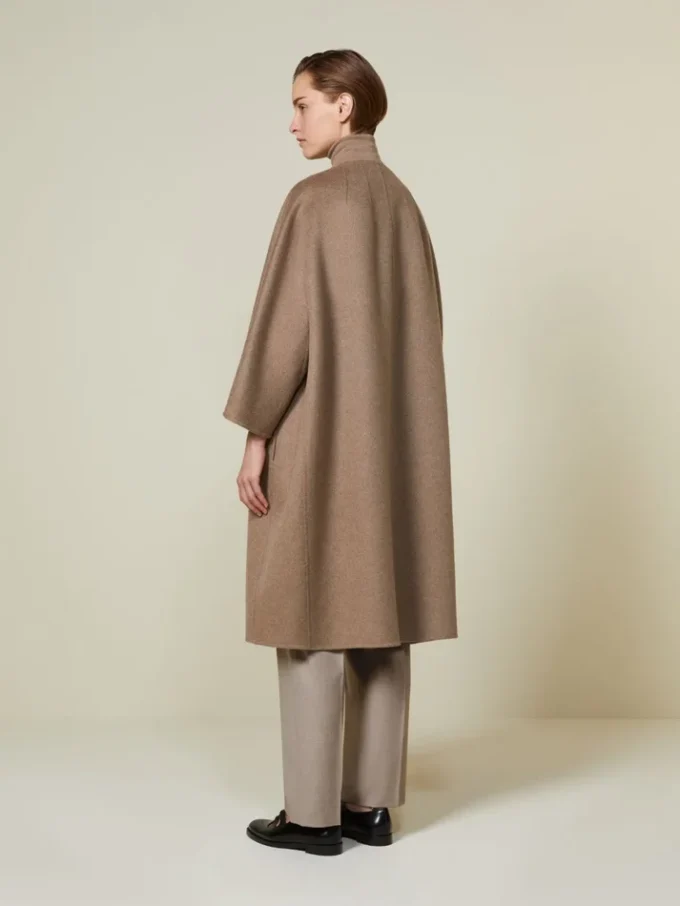 Doppelter Kaschmir-Cape-Mantel, Taubengrau Doppelter Kaschmir-Cape-Mantel, Taubengrau