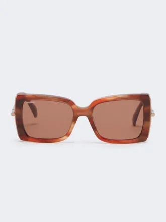 Eckige Sonnenbrille, rostfarben