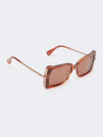 Eckige Sonnenbrille, rostfarben