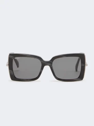 Eckige Sonnenbrille, schwarz