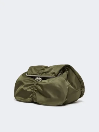 Extra große Pasticcino-Tasche aus technischem Gabardine, salbeigrün