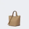 Extra kleine Archetipo-Tasche aus Leder, schlammfarben