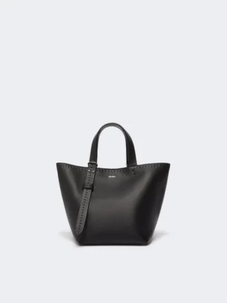 Extra kleine Archetipo-Tasche aus Leder, schwarz