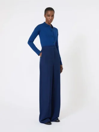 Femininer Wollcardigan, China-Blau